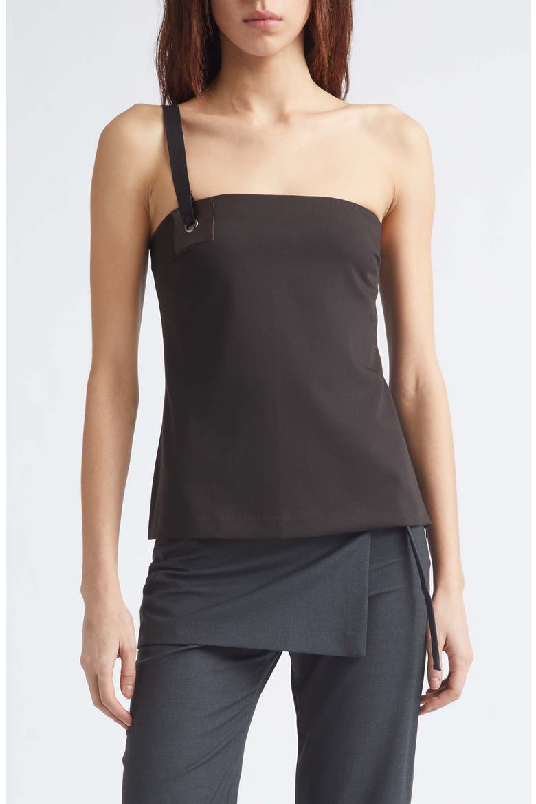 Lali One-Shoulder Tank, Main, color, 326 - BROWN