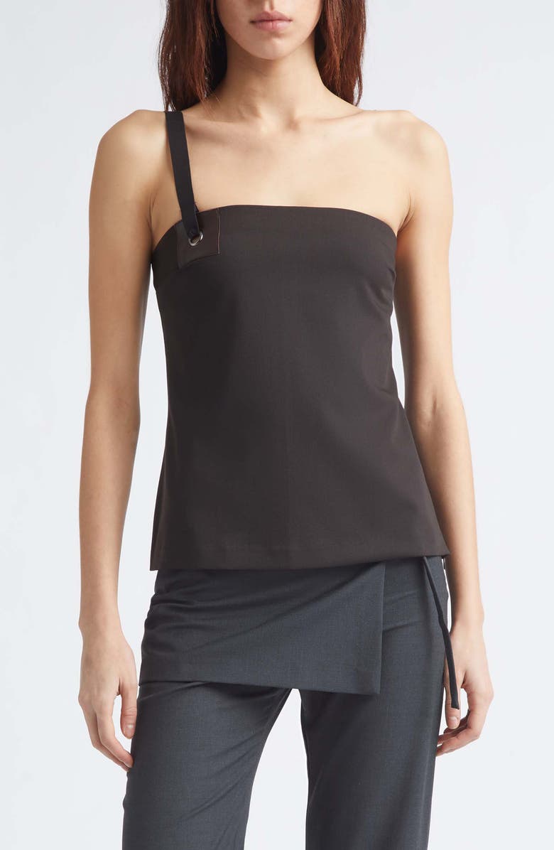 Paloma Wool Lali One-Shoulder Tank, Main, color, 326 - Brown