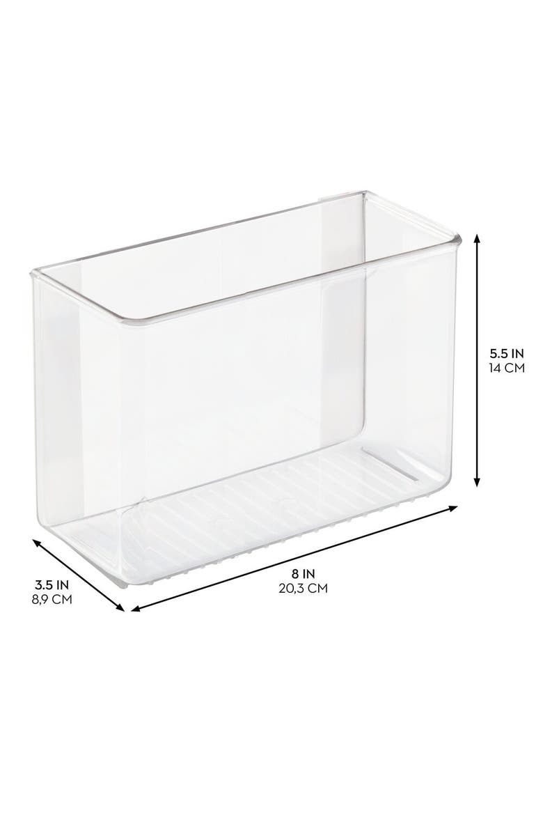 Adhesive Organizer Bin for Kitchen - Set of 4 - Clear, Alternate, color, Natural