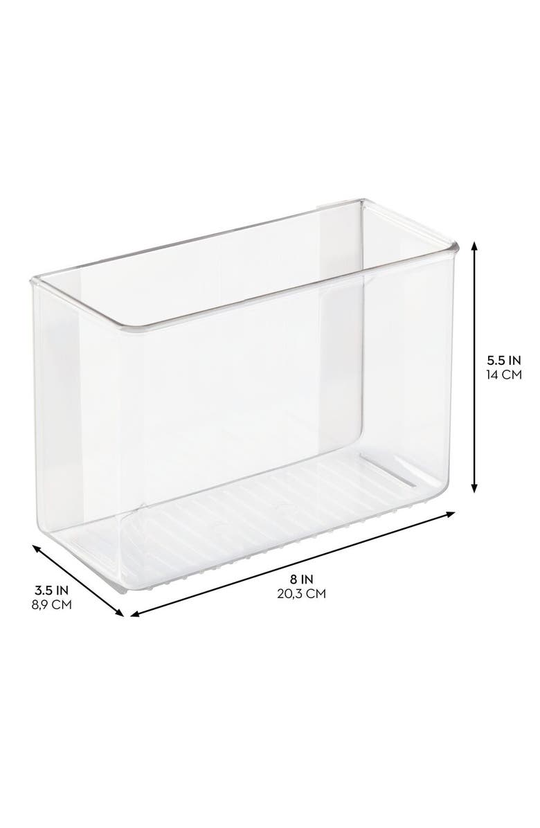 iDesign Adhesive Organizer Bin for Kitchen - Set of 4 - Clear, Alternate, color, Natural
