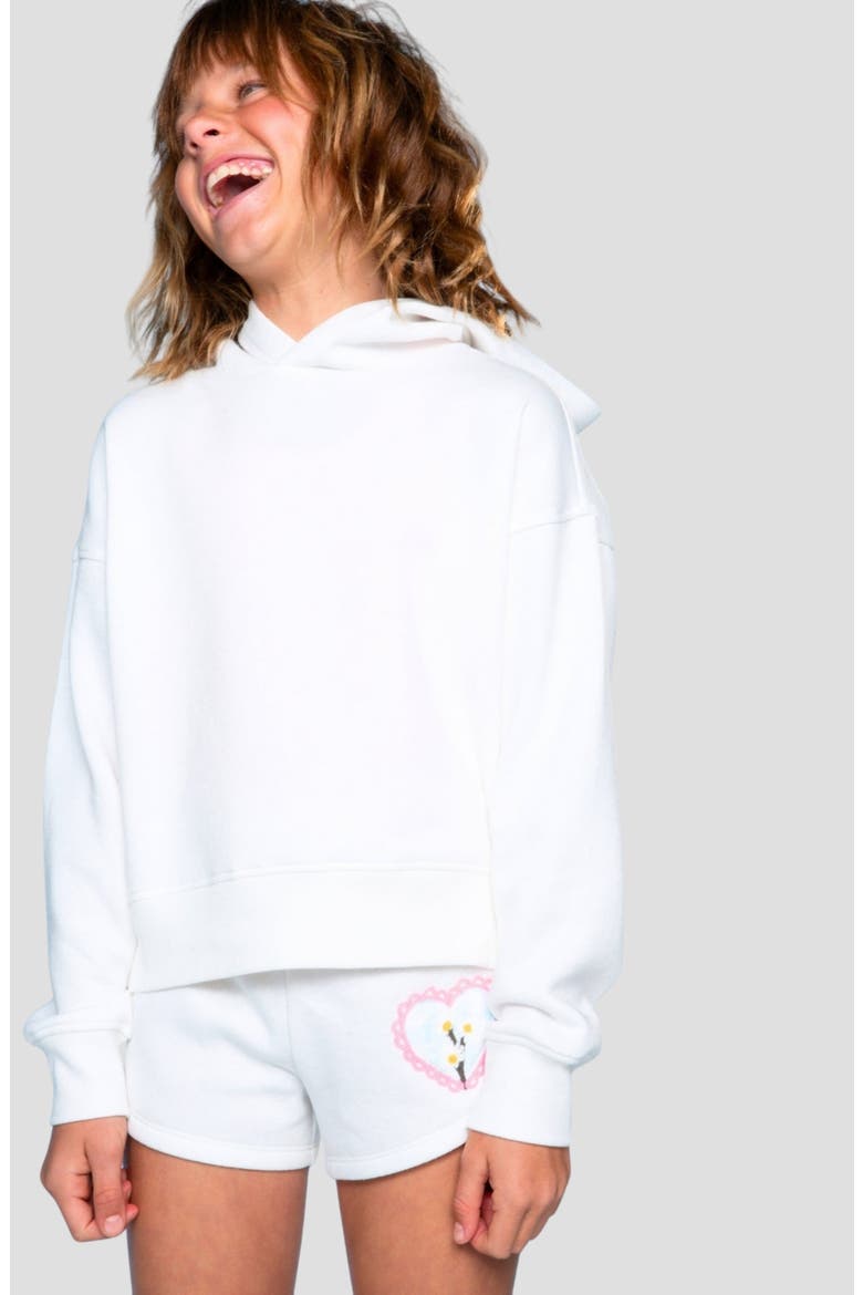 Kids' Cloudsoft Everyday Hoodie, Alternate, color, IVORY GINGHAM