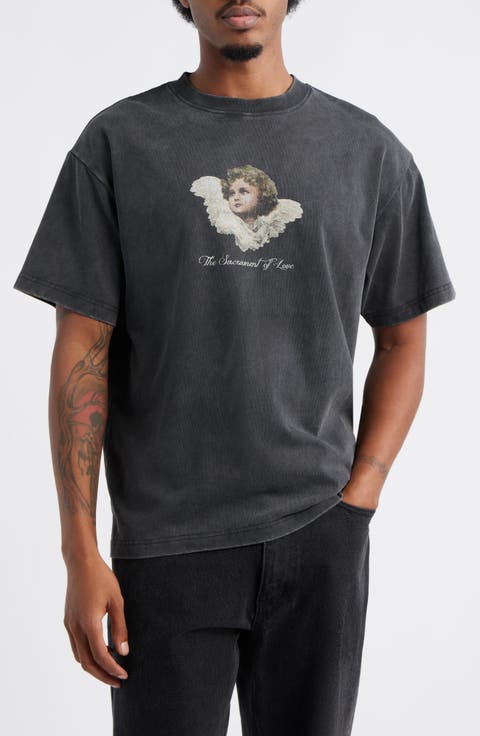 Floral Cherub Graphic T-Shirt