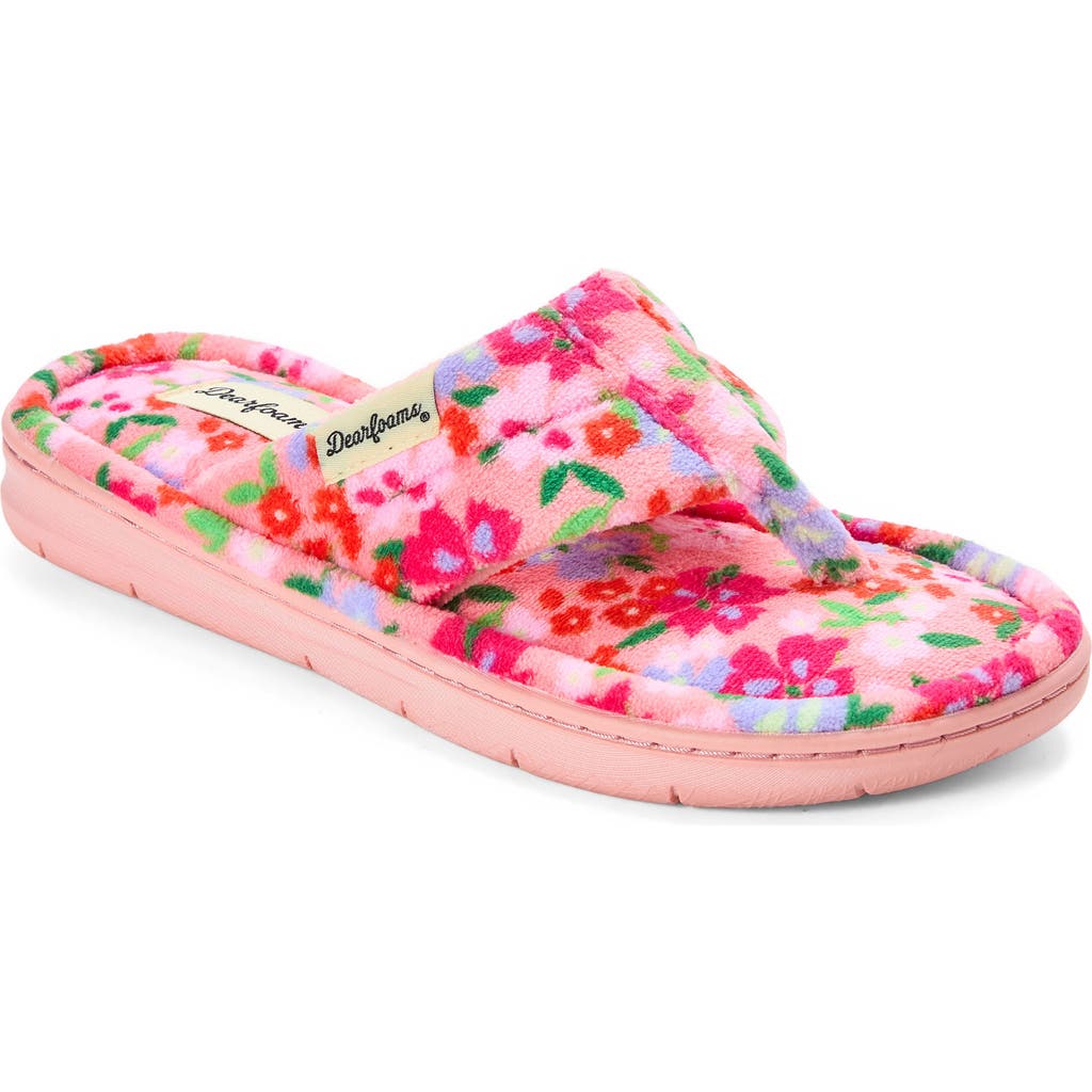 Dearfoams Wrenley Terry Thong Flip Flop Slipper In Neutral