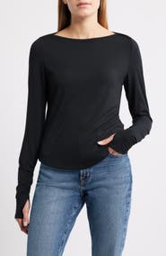 CITY BLUES Long Sleeve Modal Blend Top