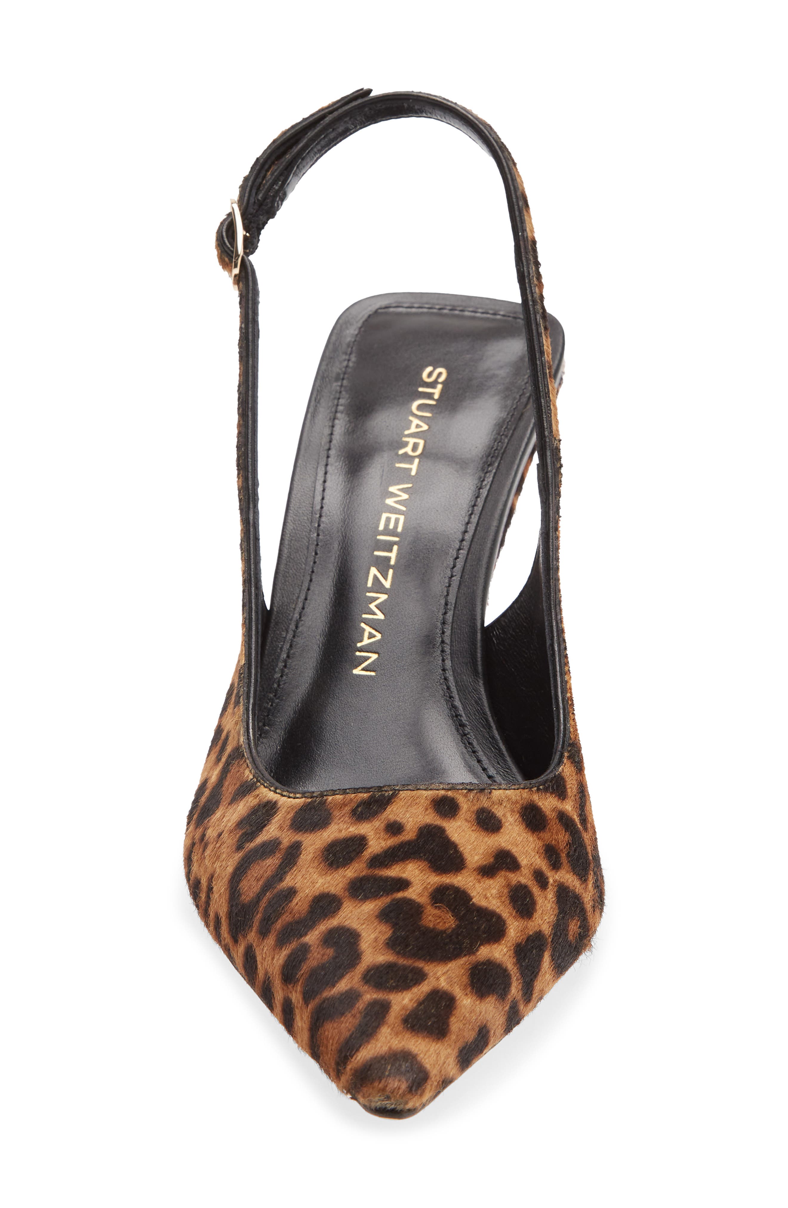 The Vinnie Genuine Calf Hair Slingback Pump, Alternate, color, LEOPARD HAIR CALF