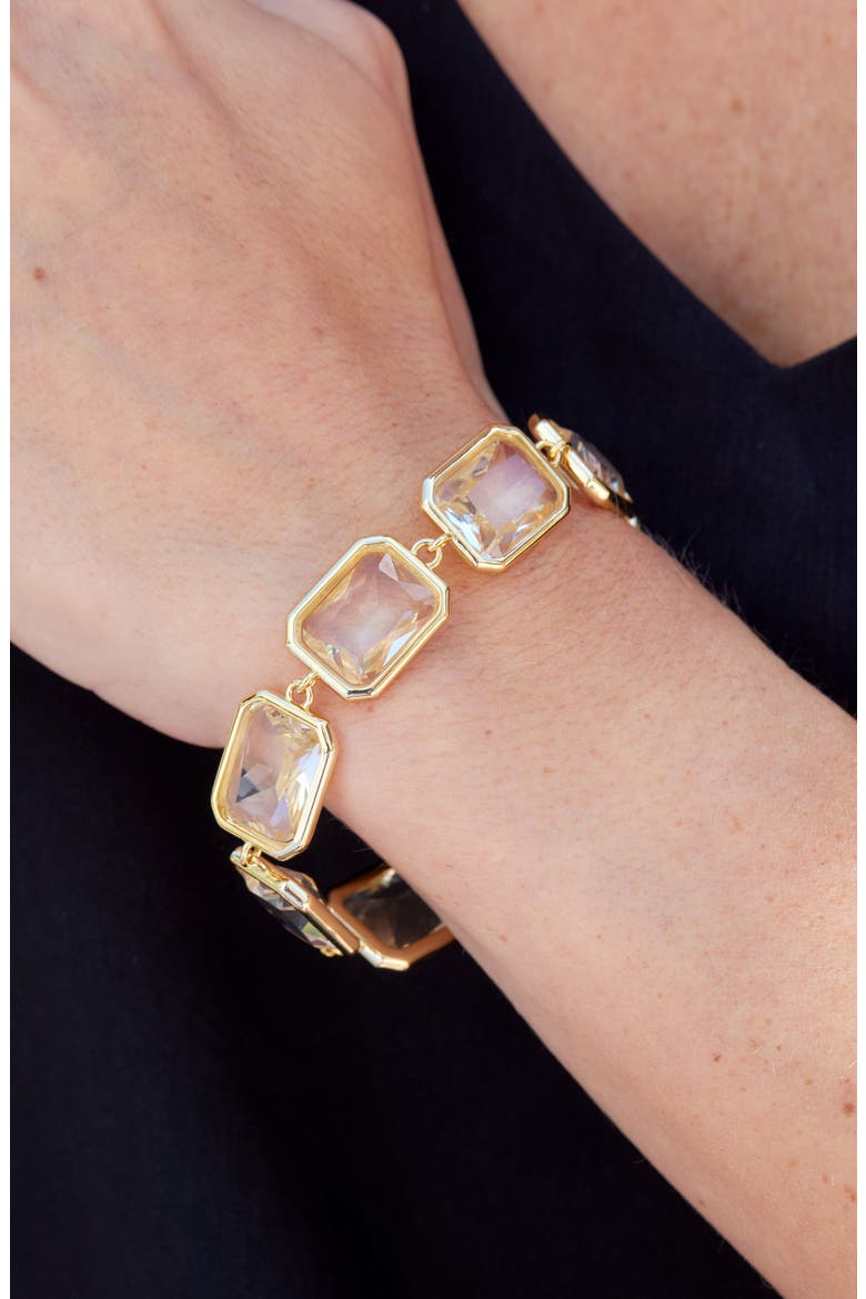 Bold CZ Flex Link Bracelet, Alternate, color, YELLOW
