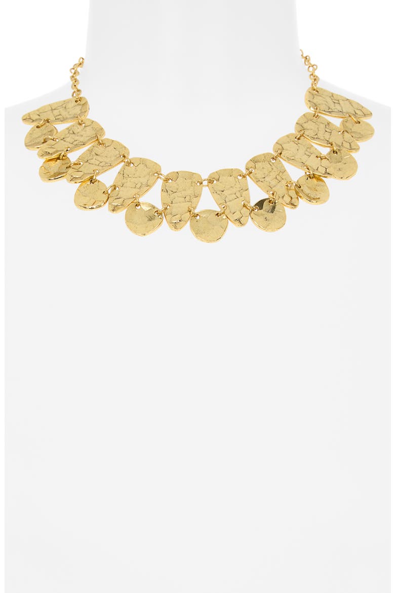 Statement Bib Necklace, Alternate, color, GOLD