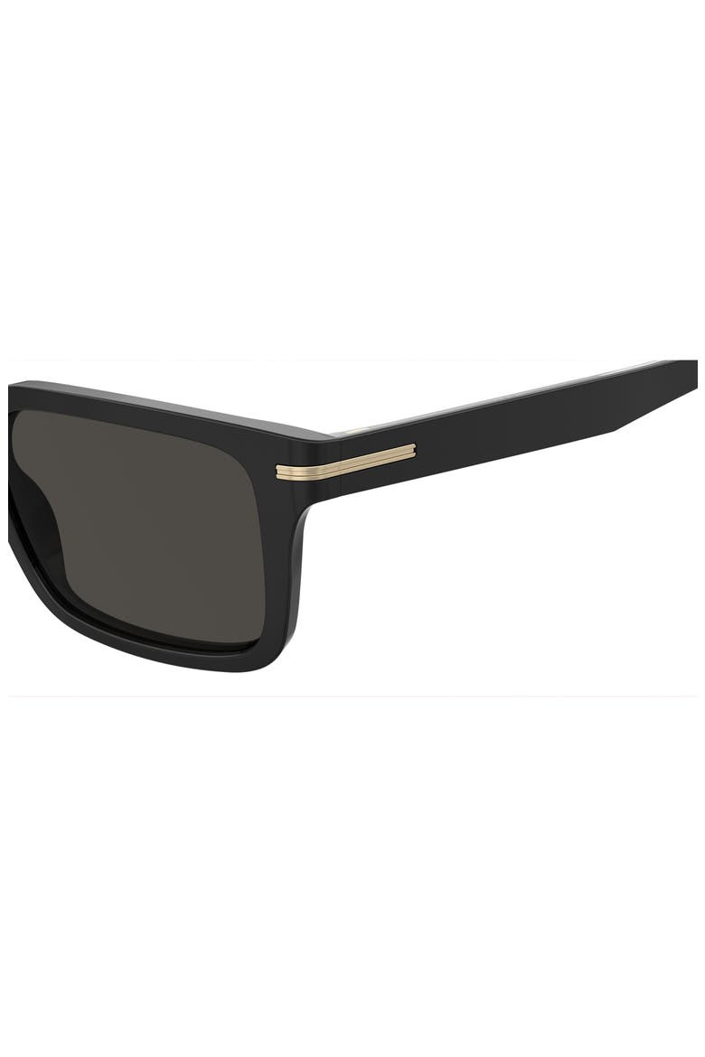 1628/S 54mm Rectangle Sunglasses, Alternate, color, BLACK