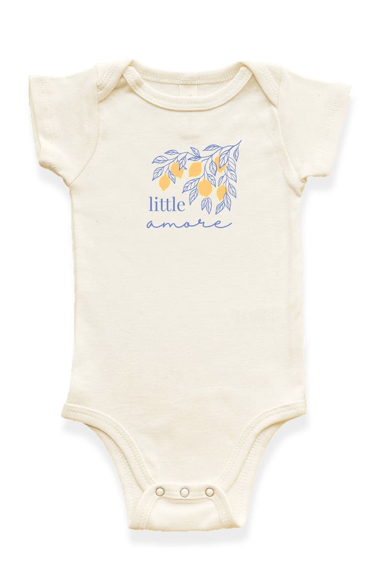 Little Amore Organic Cotton Baby Bodysuit, Main, color, Natural