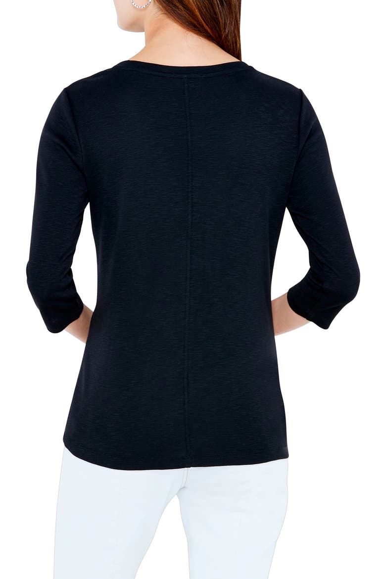 Boatneck T-Shirt, Alternate, color, BLACK ONYX