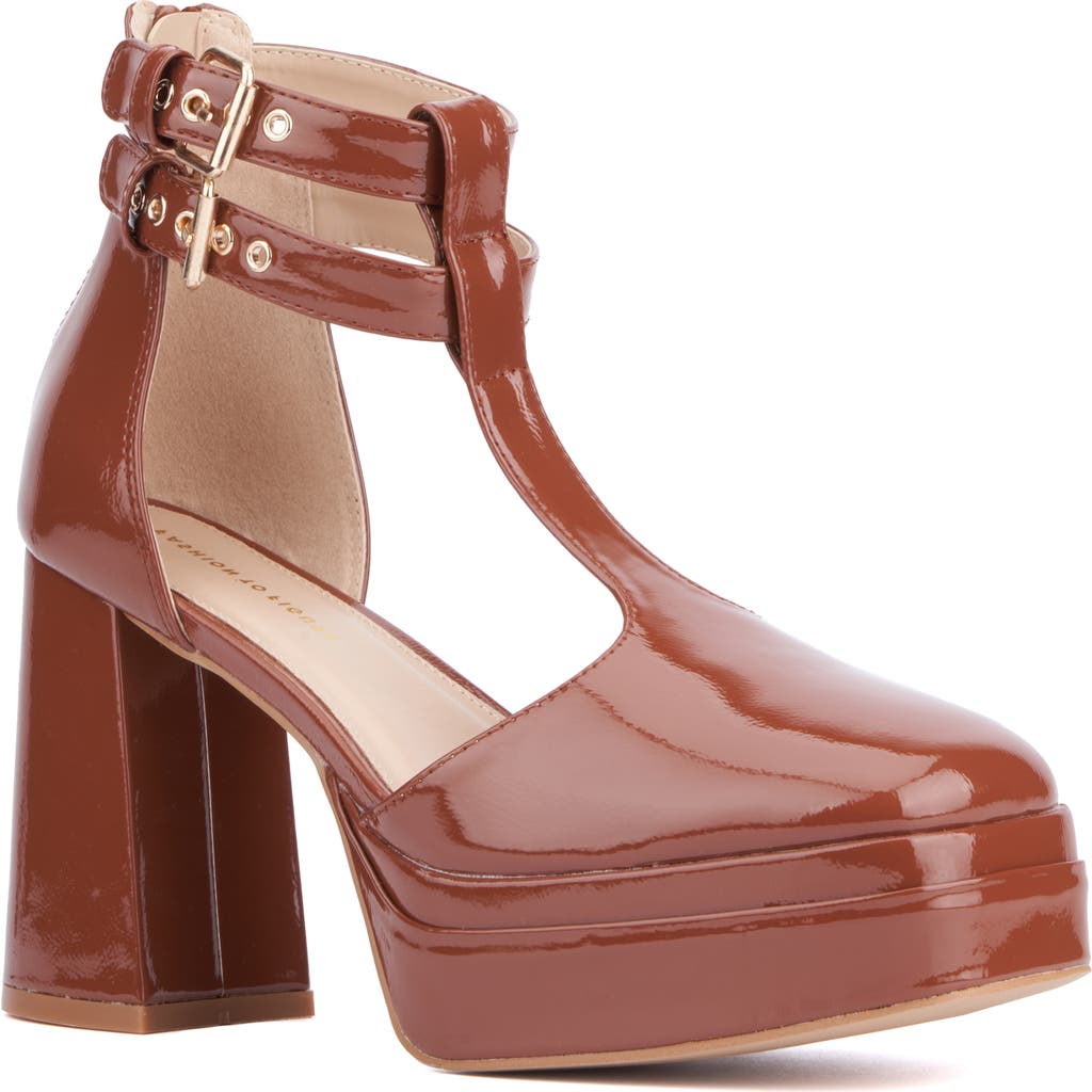 FASHION TO FIGURE FASHION TO FIGURE MARIA PLATFORM ANKLE STRAP PUMP