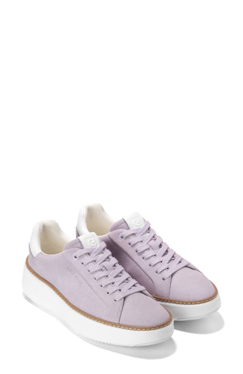Shop Cole Haan Grandpro Topspin Sneaker In Thistle Suede/white