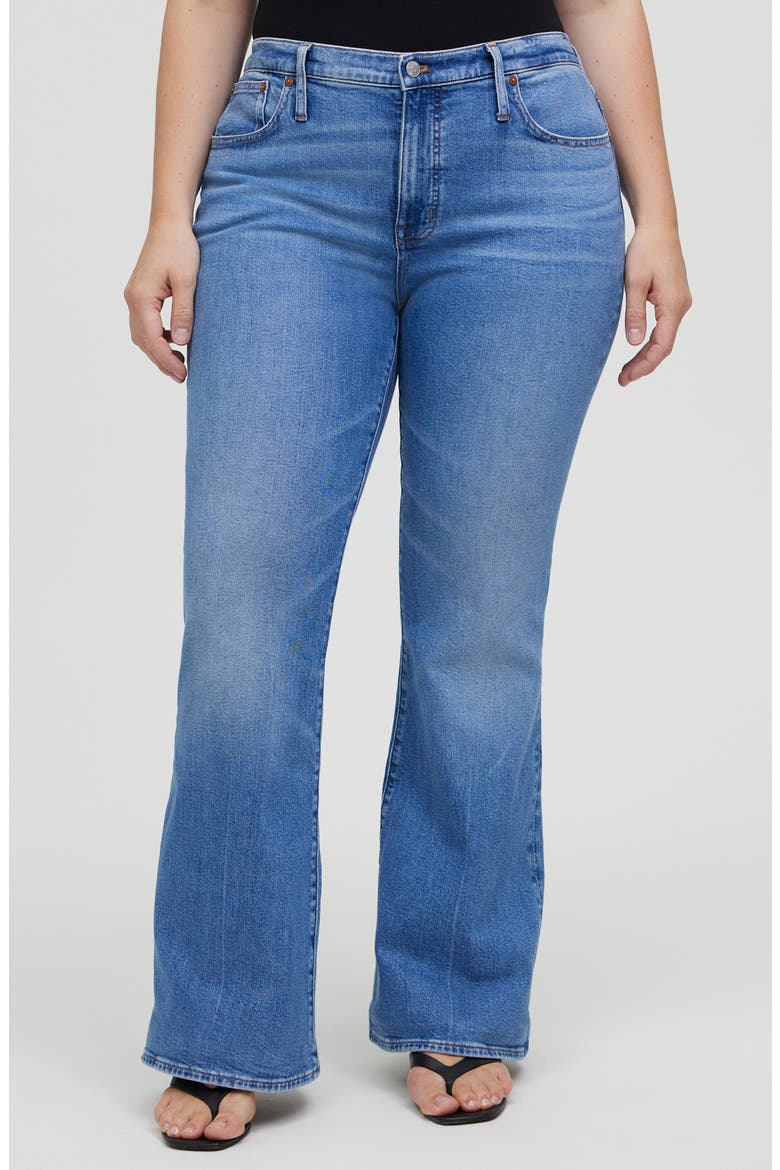 Flea Market High Waist Flare Jeans, Alternate, color, AMARETTO WASH