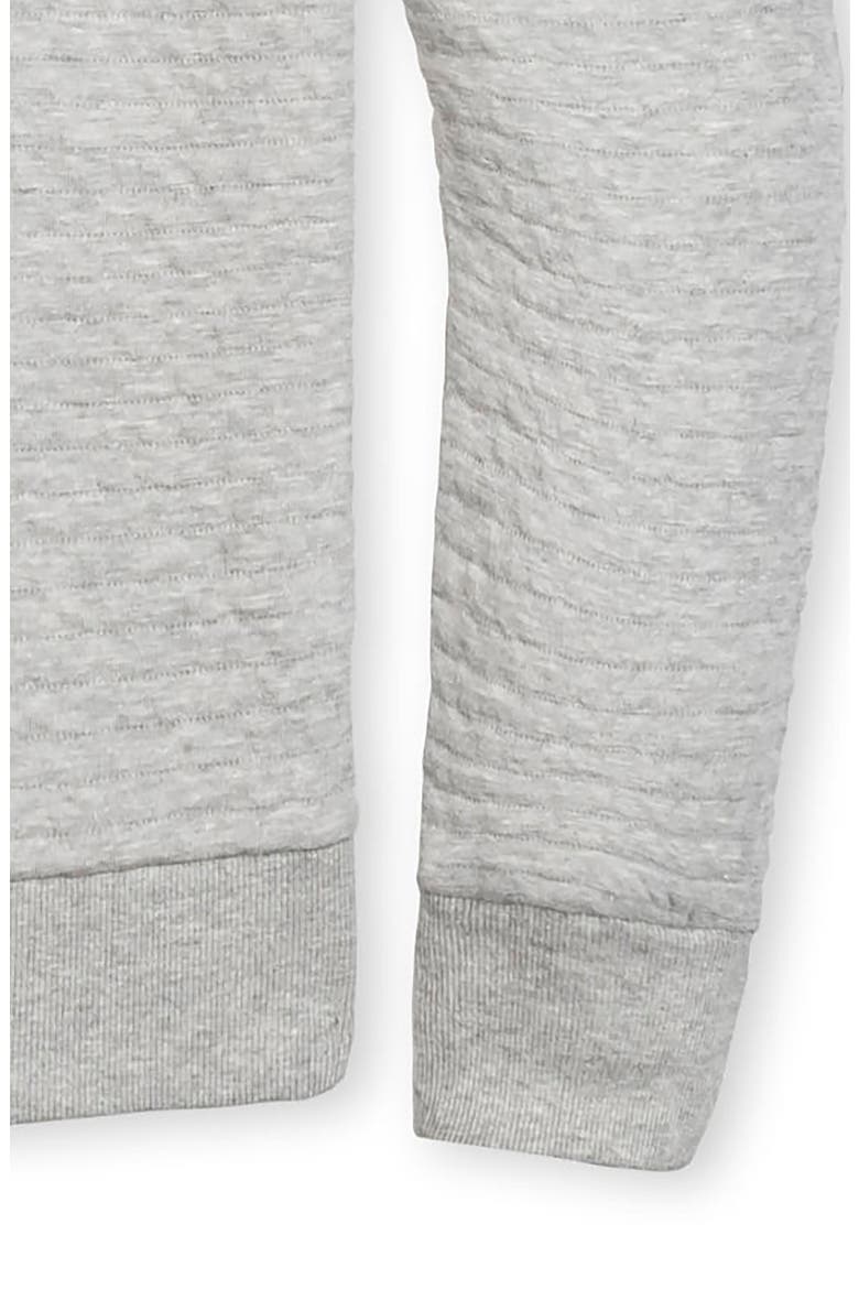 Quilted Half Zip Pullover, Alternate, color, Quilted Light Gray Heather