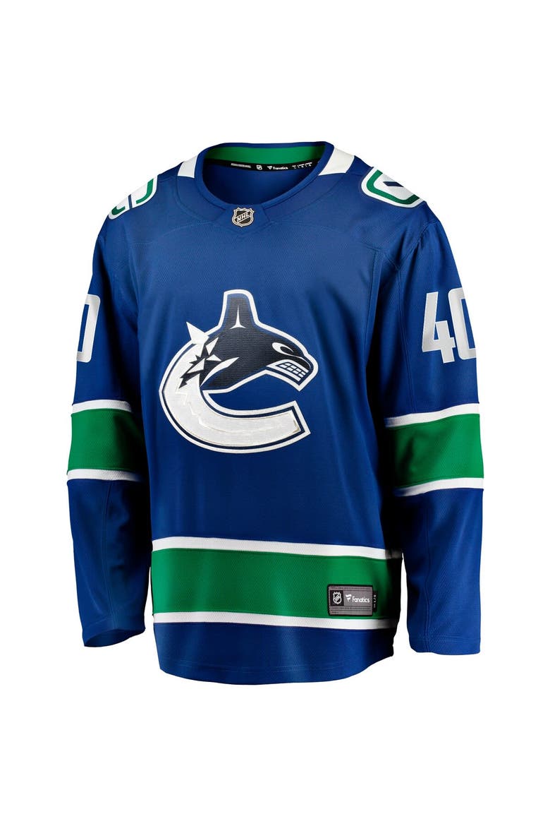 Men's Fanatics Branded Elias Pettersson Blue Vancouver Canucks Home Breakaway Jersey, Alternate, color, Blue