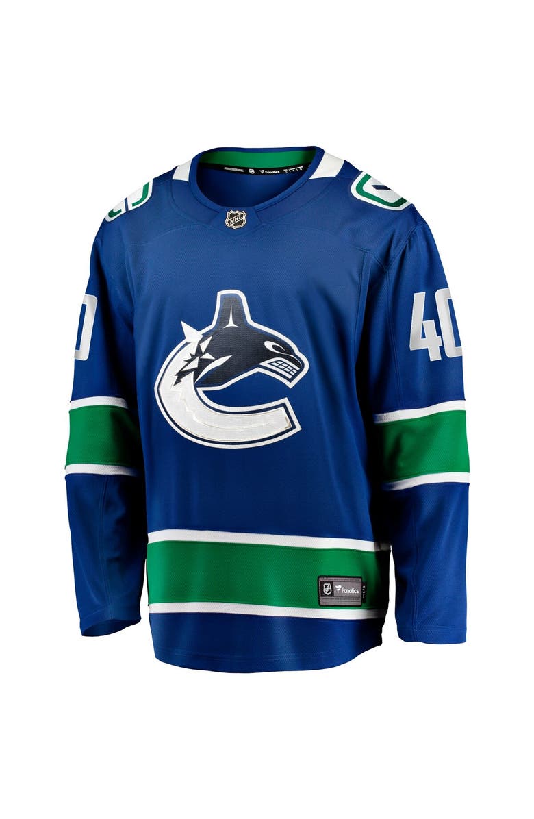 FANATICS Men's Fanatics Branded Elias Pettersson Blue Vancouver Canucks Home Breakaway Jersey, Alternate, color, Blue