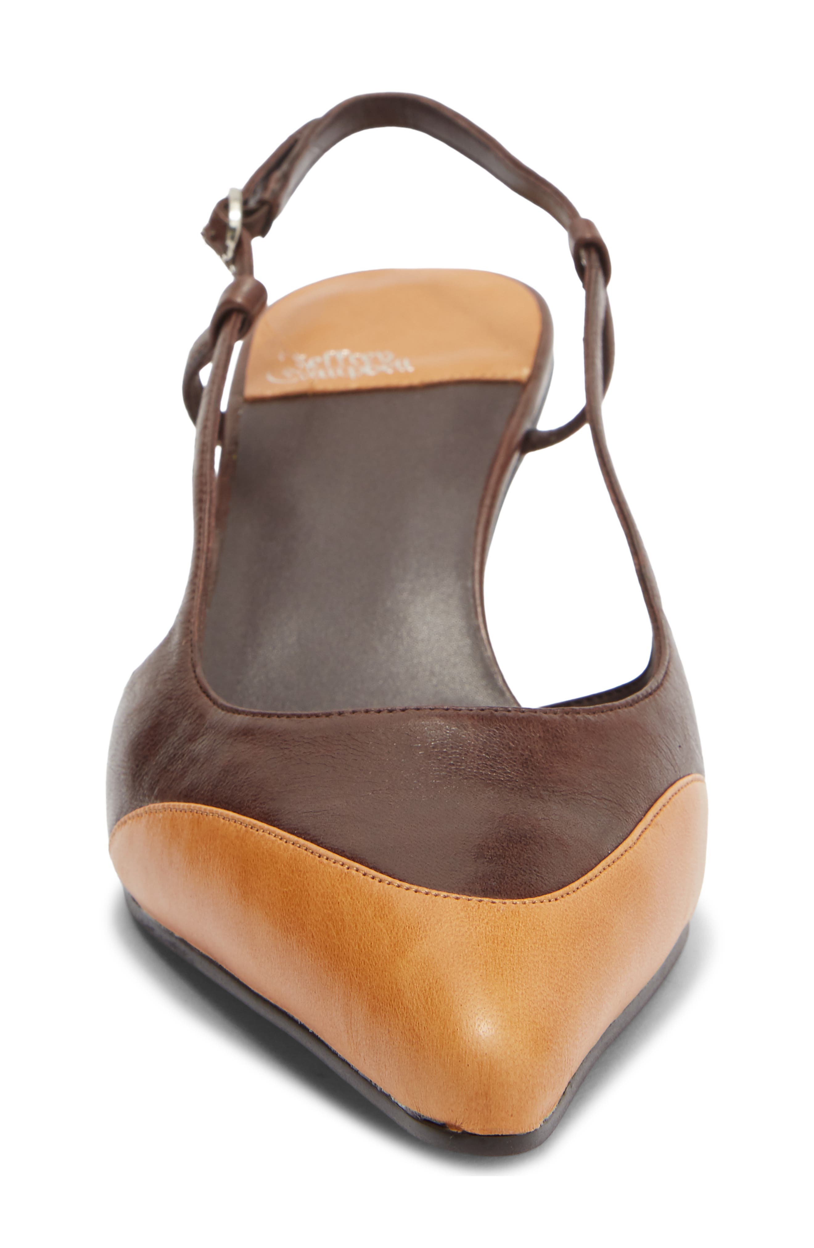 Booshky Slingback Pointed Toe Pump, Alternate, color, BROWN TAN COMBO