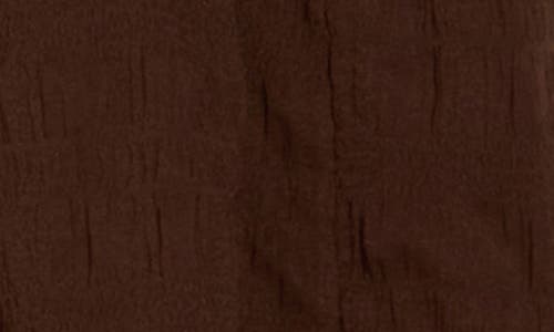 Nordstrom Rack Crinkle Cover-up Top & Shorts Set In Brown Bitter