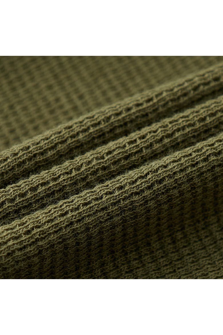 Waffle Zipper Footed Romper, Alternate, color, Olive