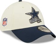 New Era Men's New Era Cream/Navy Dallas Cowboys 2022 Sideline 39THIRTY 2-Tone Flex Hat