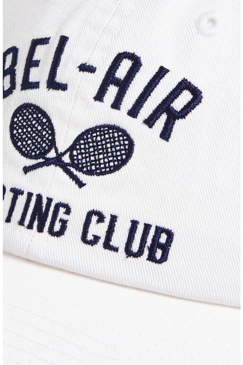 Bel-Air Club Cotton Baseball Cap, Alternate, color, WHITE