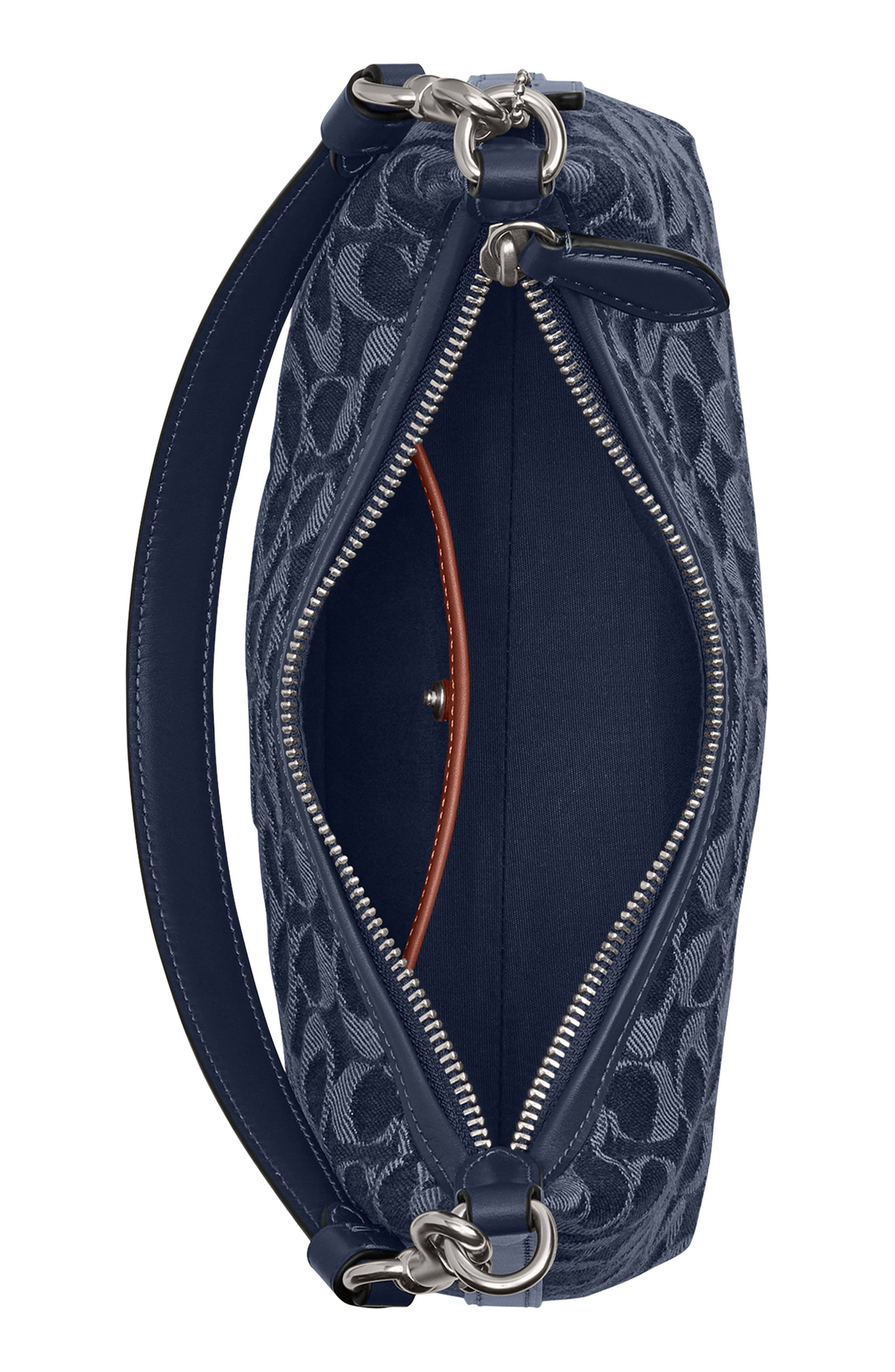 COACH Juliet Signature Washed Denim Shoulder Bag, Alternate, color, 