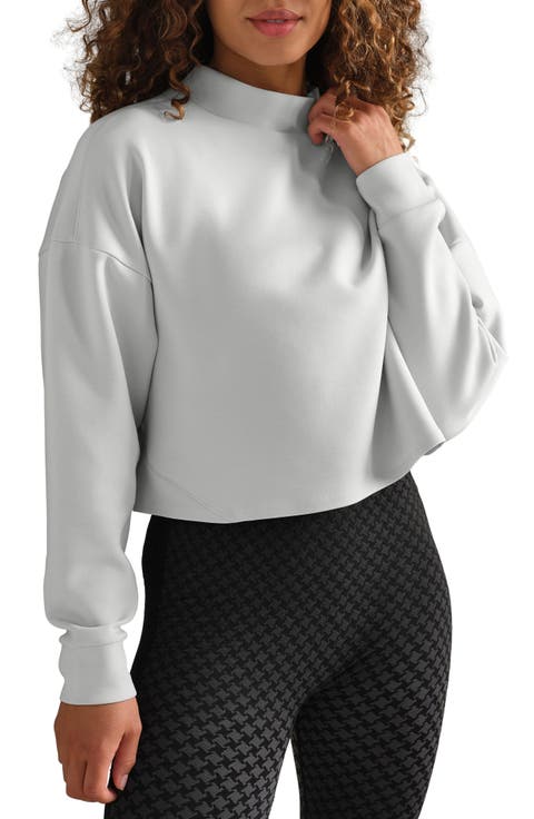 DreamGlow Mock Neck Crop Sweatshirt