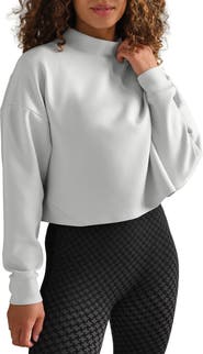 Rhone DreamGlow Mock Neck Crop Sweatshirt