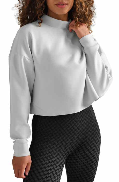 DreamGlow Mock Neck Crop Sweatshirt