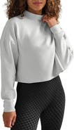 Rhone DreamGlow Mock Neck Crop Sweatshirt