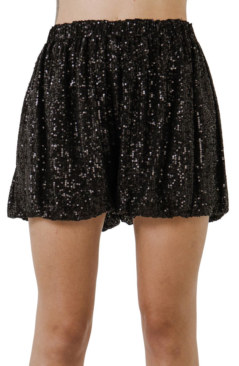 Endless Rose Sequin Blouson Shorts, Alternate, color,