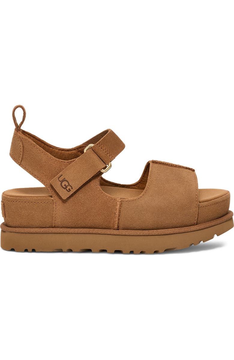 UGG<sup>®</sup> Goldenstar Platform Sandal, Alternate, color, Chestnut