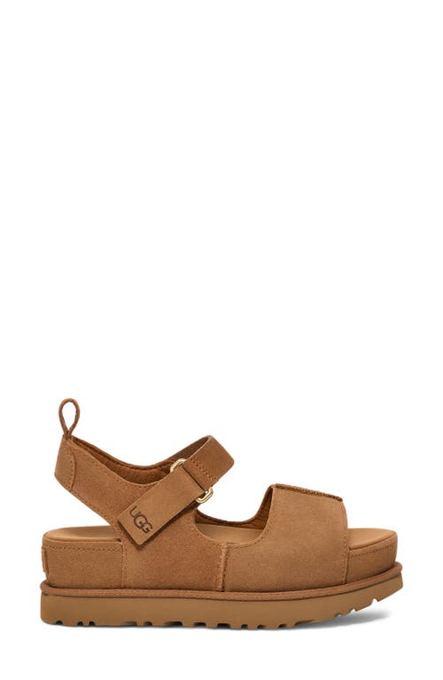Ugg(r) Goldenstar Platform Sandal In Chestnut