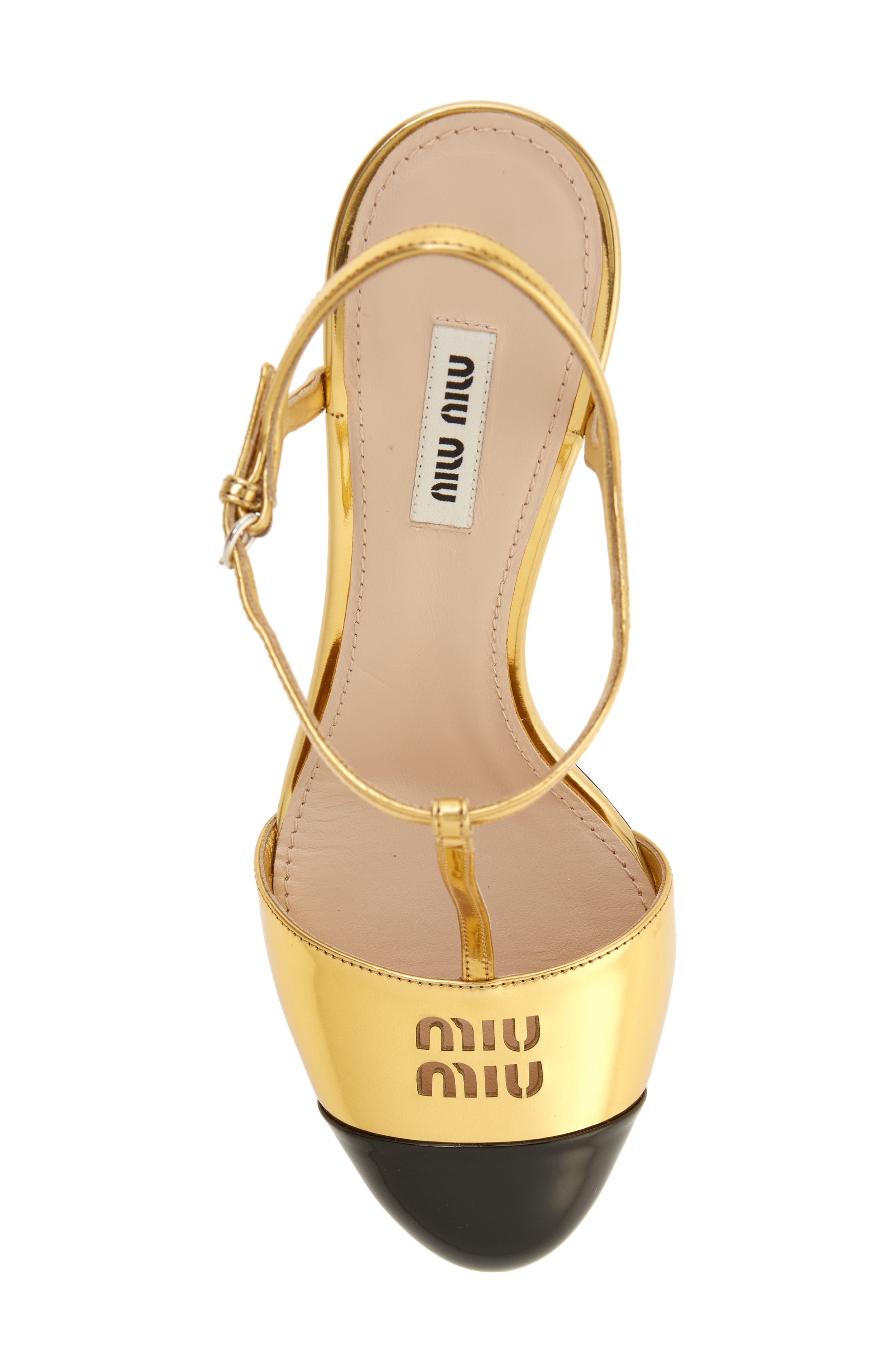 Miu Miu Cap Toe T-Strap Pump, Alternate, color, 