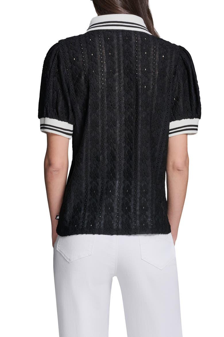Contrast Collar Sweater, Alternate, color, BLACK