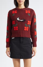 Bode Skunk Royal Alpaca Sweater