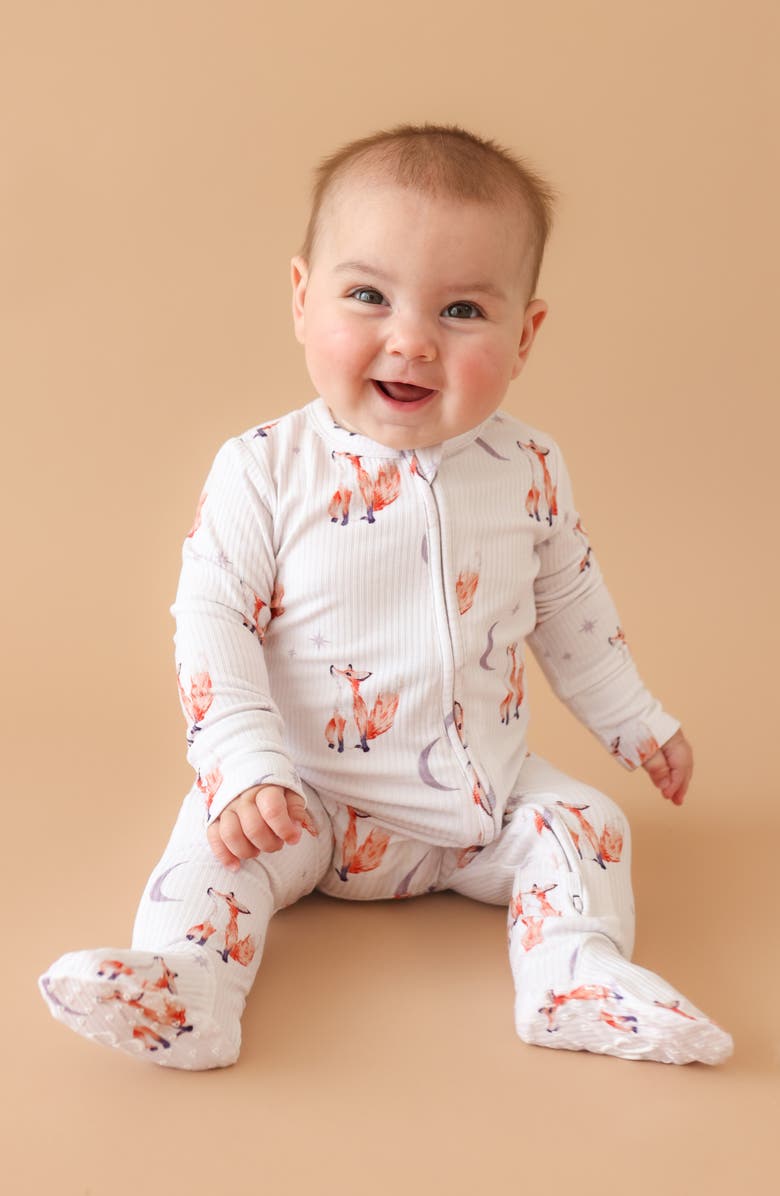 Posh Peanut Zip-Up Footie, Alternate, color, Beige