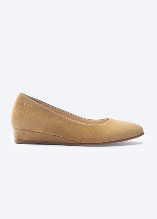 Viscata Roma Suede Flats In Neutral