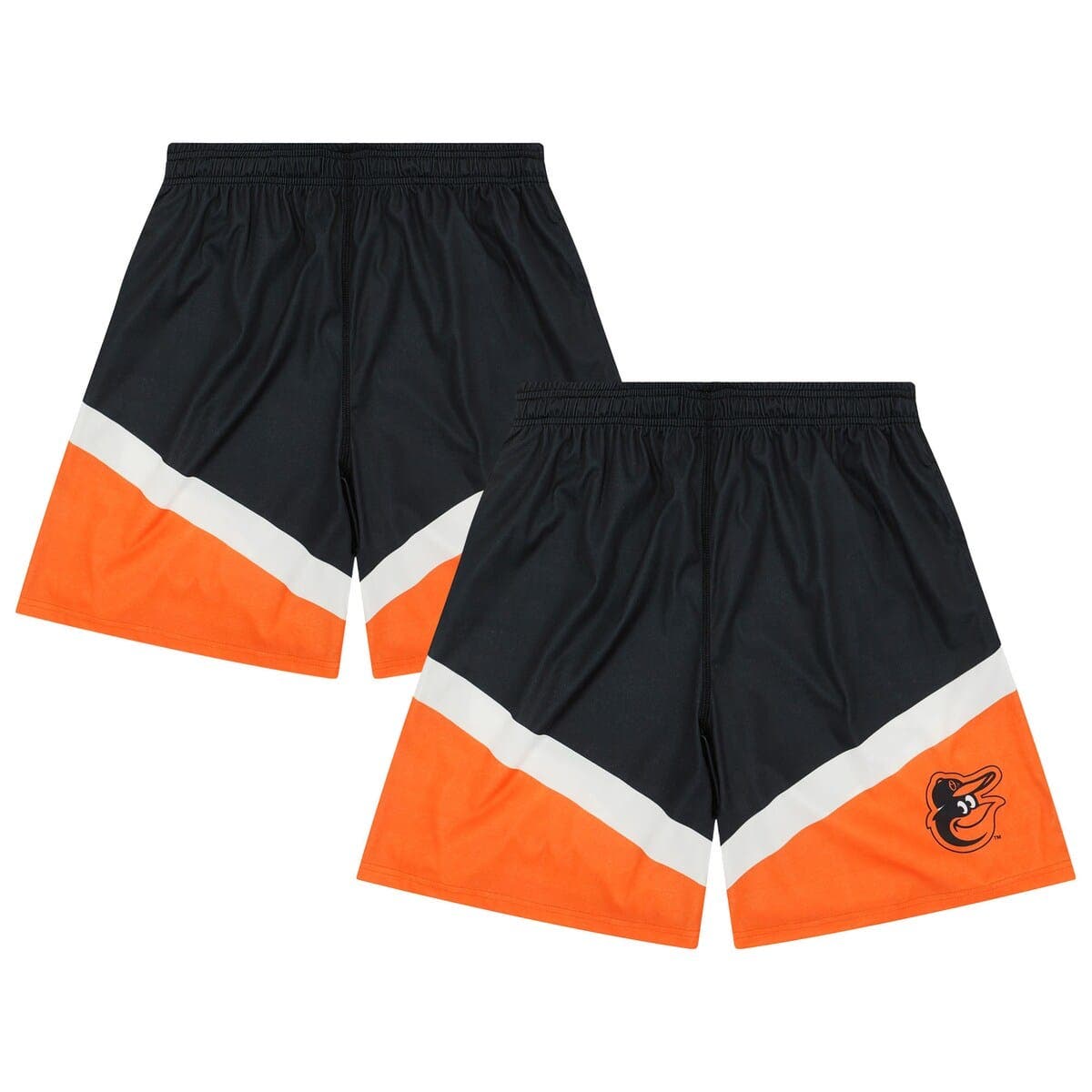 Men's FOCO Black/Orange Baltimore Orioles Colorblocked Shorts (Men