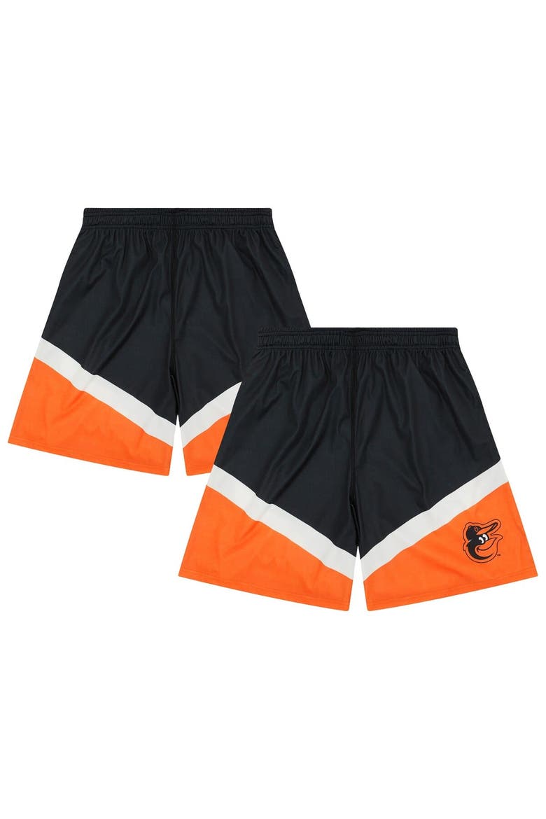 Men's FOCO Black/Orange Baltimore Orioles Colorblocked Shorts, Main, color, Black