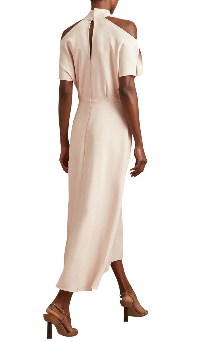 Reiss Andressa Cold Shoulder Midi Dress, Alternate, color, Beige