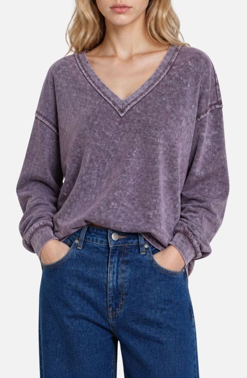 Inverted Seam V-Neck Top