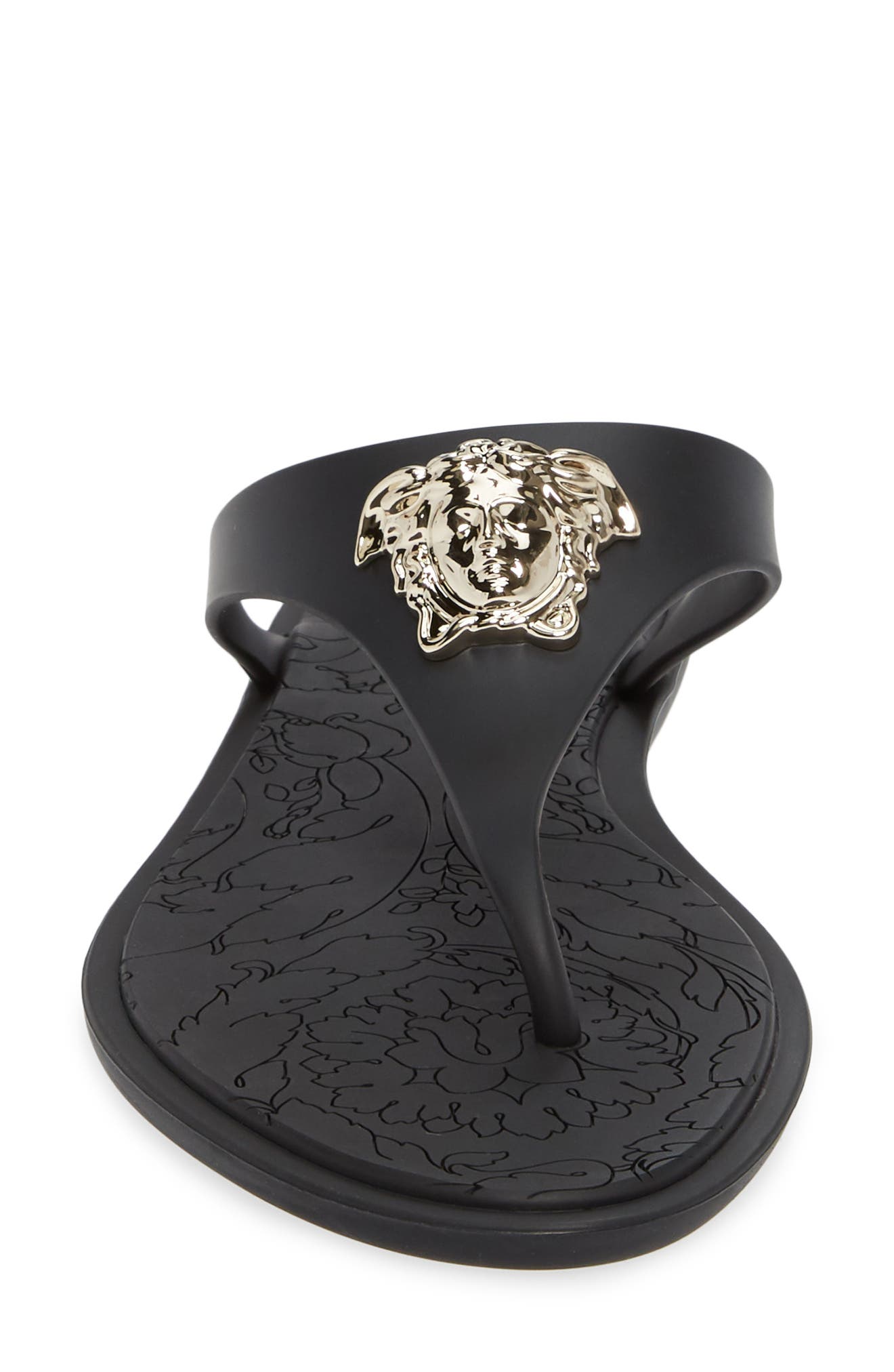 Medusa Flip Flop, Alternate, color, BLACK
