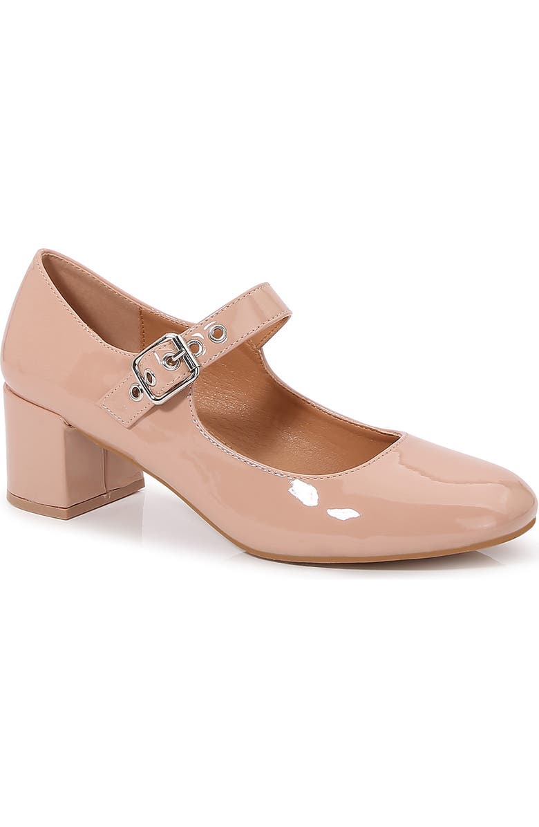 BERNESS Orla Patent Mary Jane Pump, Main, color, Beige