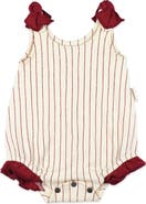L'ovedbaby Stripe Ruffle Organic Cotton Bubble Romper