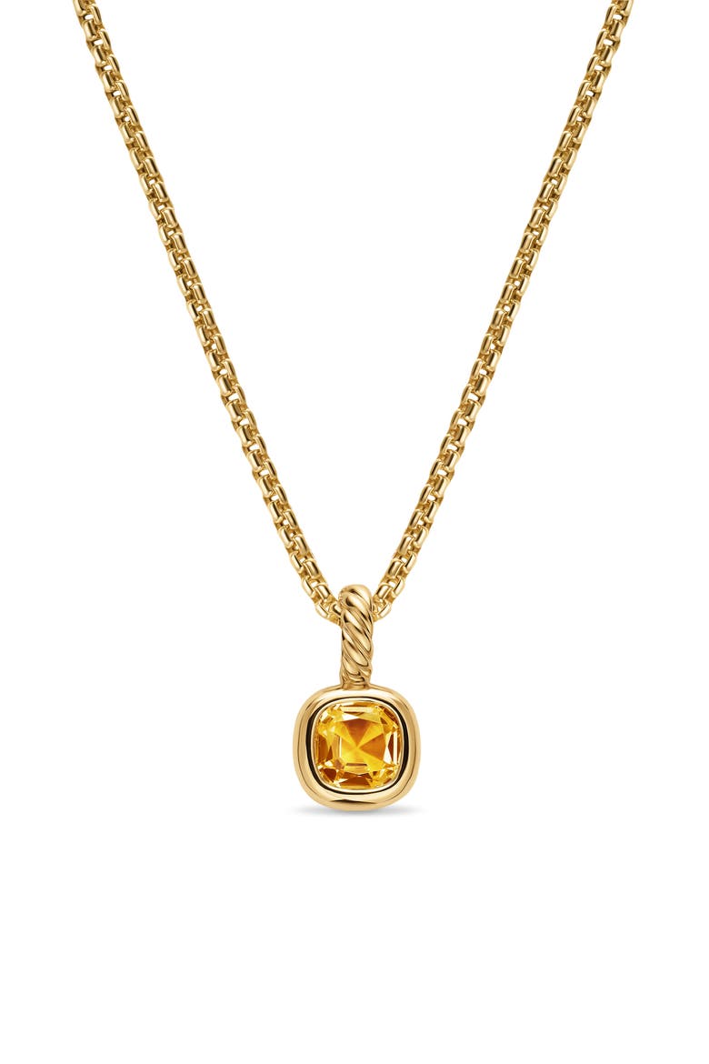Mini Cushion Cut Enhancer, Alternate, color, CITRINE