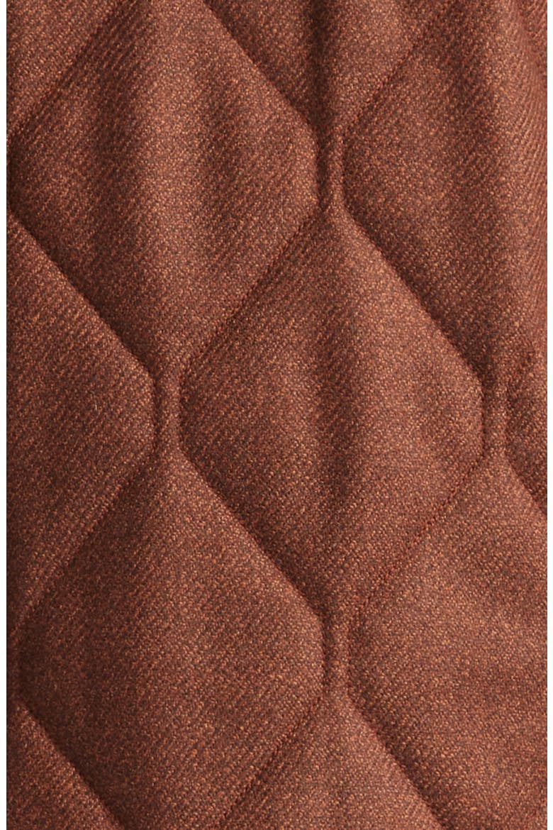 Onion Quilted Wool & Silk Shirt Jacket, Alternate, color, METALLIC RUST/ COPPER