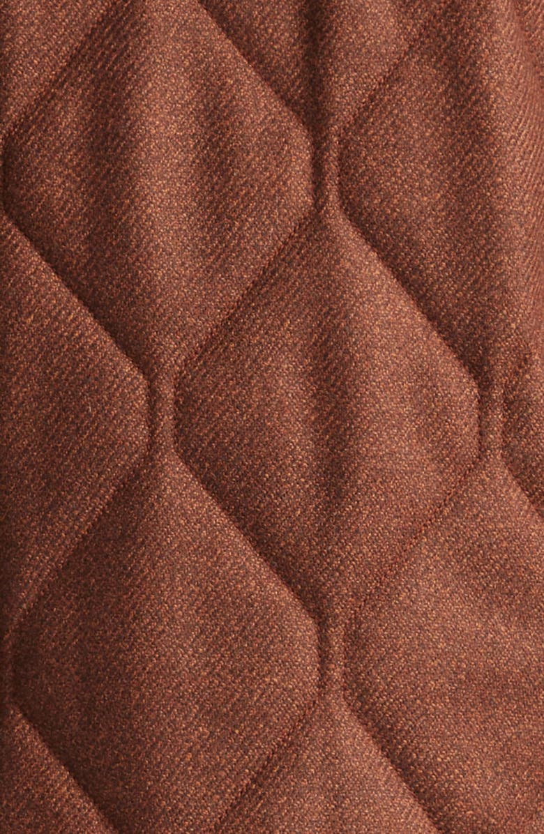 ISAIA Onion Quilted Wool & Silk Shirt Jacket, Alternate, color, Metallic Rust/ Copper