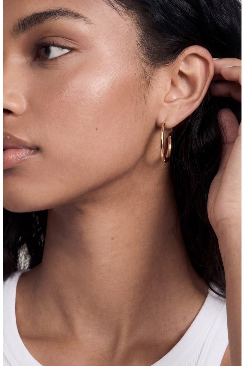 Circle Threader Hoop Earrings, Alternate, color, GOLD