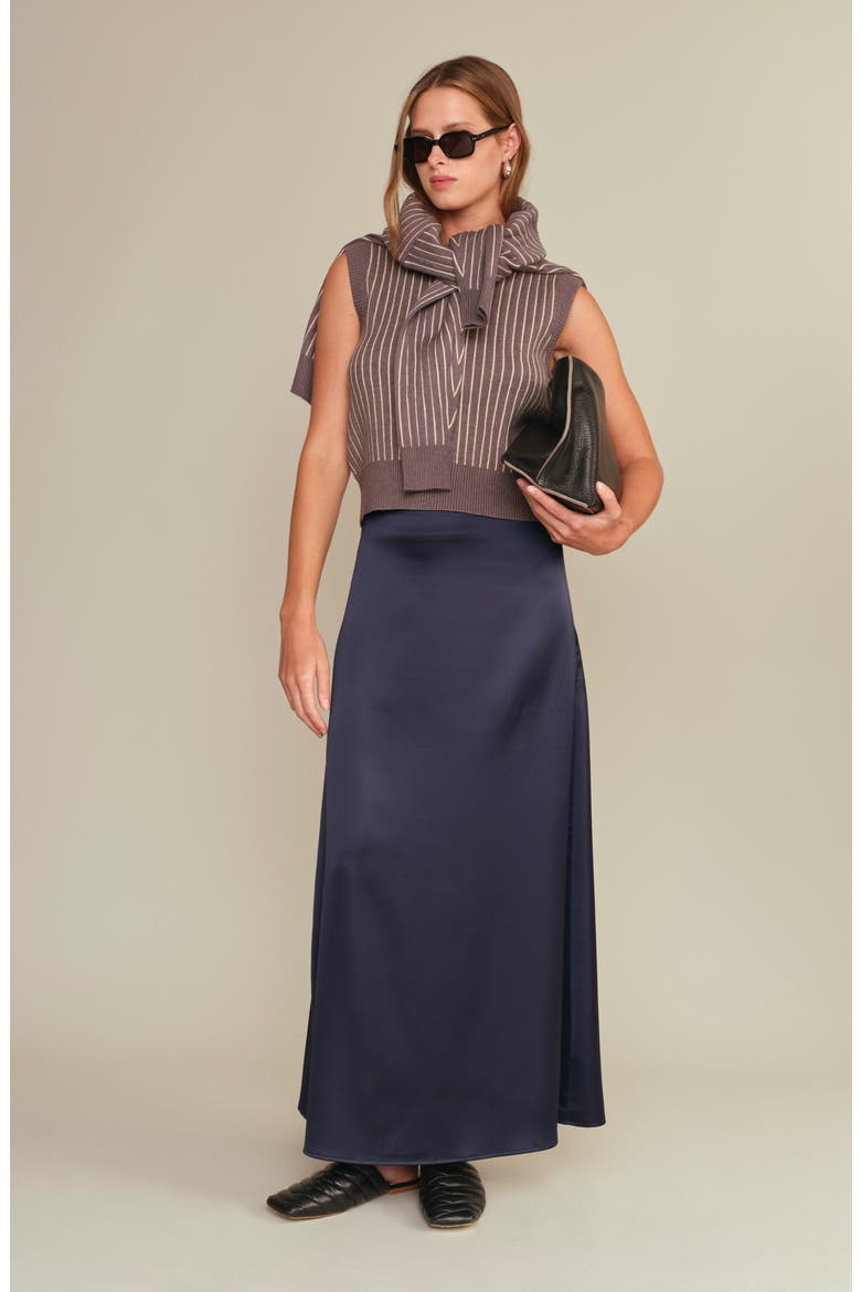 Bruce Stripe Sweater Vest, Alternate, color, GREY MELANGE WITH ECRU